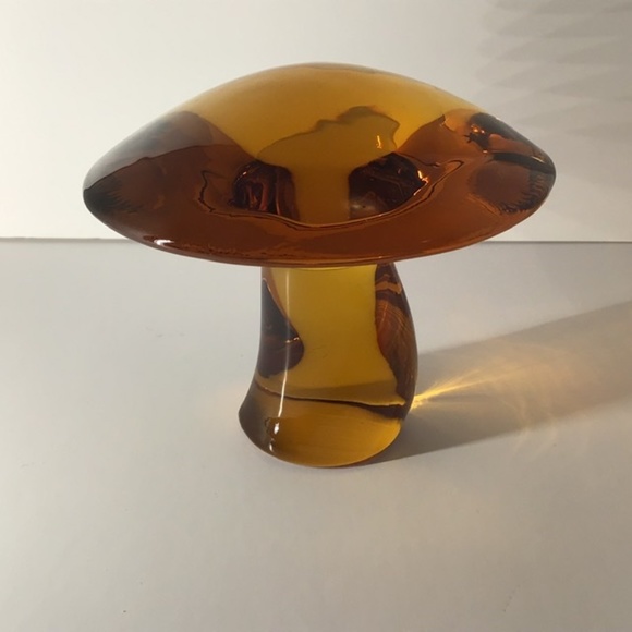 Other - Vintage Glass Mushroom Glass Paperweight